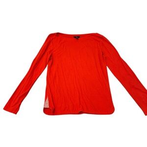 Women's Red Long Sleeve Top